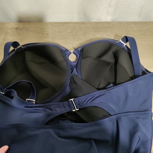 Old Navy Secret Slim Swim Dress Plus Size 3X Navy Blue Underwire Cups - Picture 5 of 8